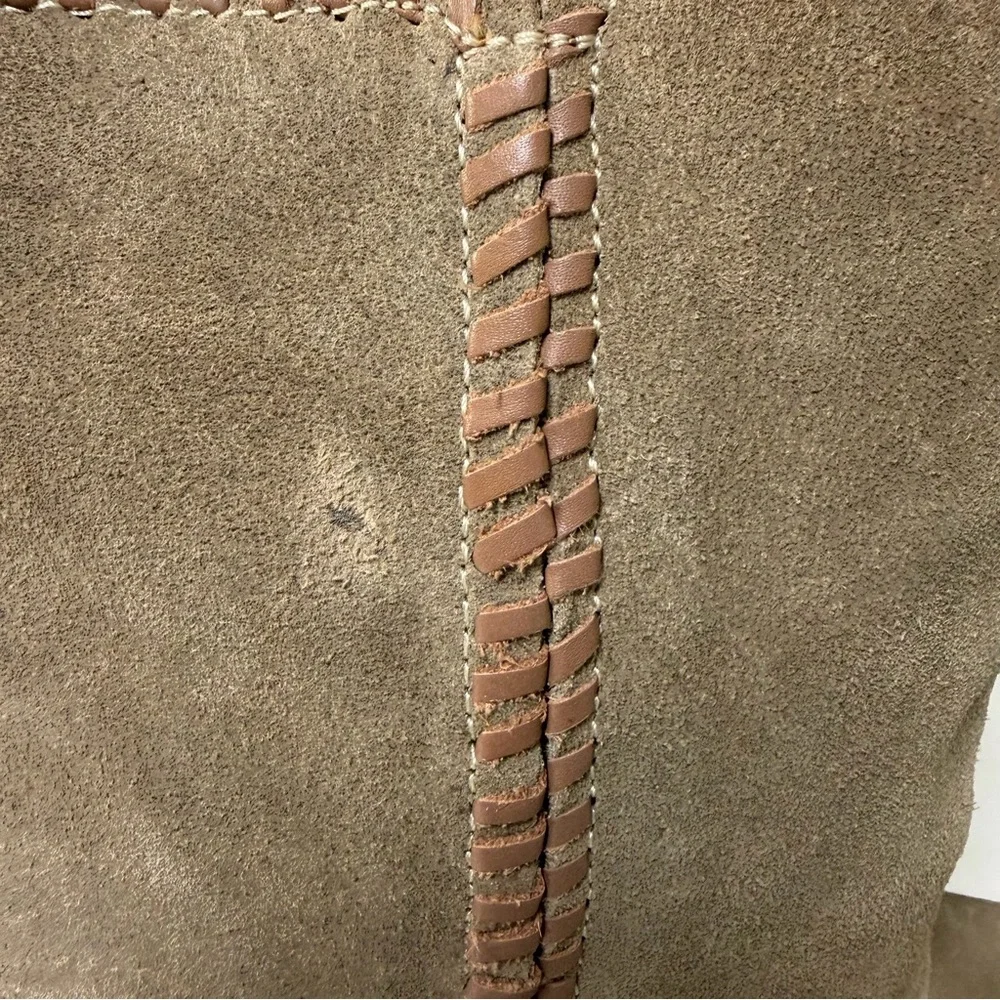 Charles by Charles David Naya Size 6.5 Tan‎ Brown Suede Wedge Booties